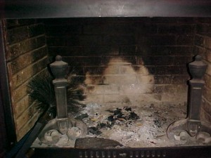 Fireplace creosote build-up - Northern Virginia - Winston's Chimney Service