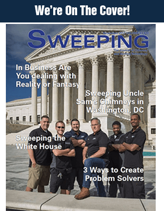 Sweeping magazine cover with Winston's Chimney team on the cover