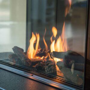 gas flames amongst gas logs