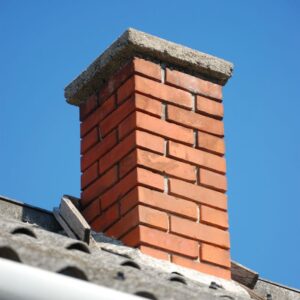 a red brick chimney