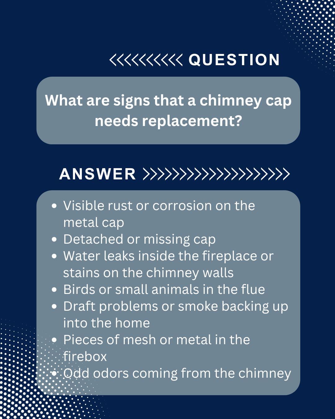 original infographic detailing signs that a chimney cap needs replacing original infographic detailing signs that a chimney cap needs replacing
